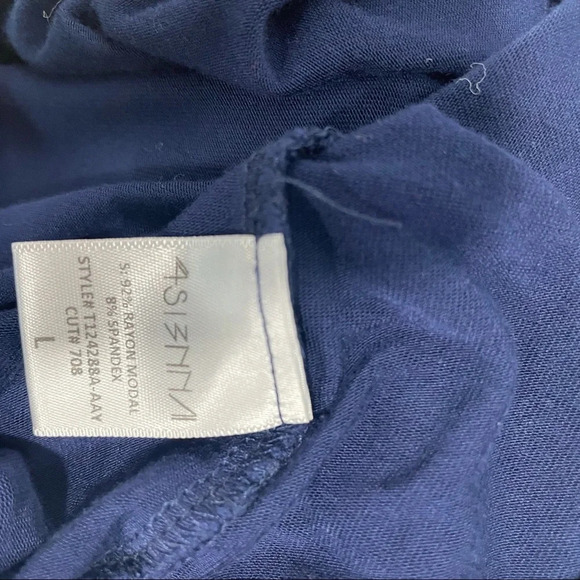 4SI3NNA Lace Up Bodysuit in Navy Blue Size Large - Picture 13 of 13